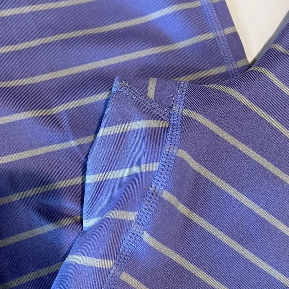 Athleta - M, light purple/gray stripe crop leggings - Picture 2 of 6